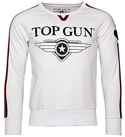Top Gun Herren Sweatshirt Streak Tg20191013 White,M