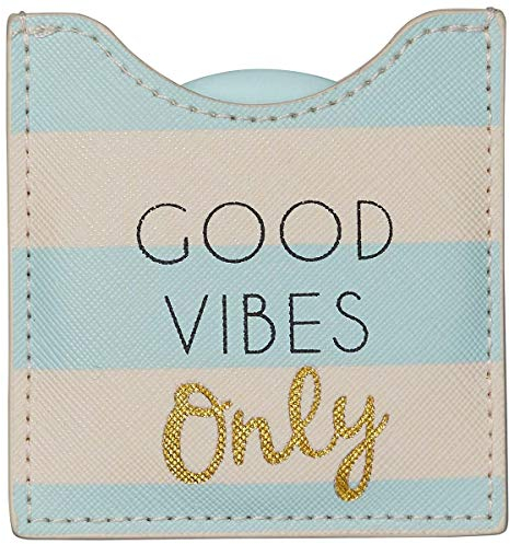 DRAEGER PARIS 1886 Draeger – Spiegel Good Vibes only – Runder Taschenspiegel zum Mitnehmen Geburtstag, für alle Anlässe – Größe 8,5 cm x 8 cm, Small, 76005932