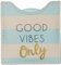 DRAEGER PARIS 1886 Draeger – Spiegel Good Vibes only – Runder Taschenspiegel zum Mitnehmen Geburtstag, für alle Anlässe – Größe 8,5 cm x 8 cm, Small, 76005932