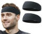 Flintronic Sport Bandeau pour Hommes Femme, 2PC Elastique Antidérapant Anti-Humidité Sports Hairband Unisexe pour Fitness, Bandeau Cheveux pour Ski Course à Pied Yoga Gym Cyclisme Running Basketball