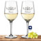 Deitert Leonardo Weißweinglas-Set mit Namen oder Wunschtext graviert, 2er-Set, 300ml, Ciao+, personalisiertes Premium Weinglas in Gastroqualität, (Weinrebe)