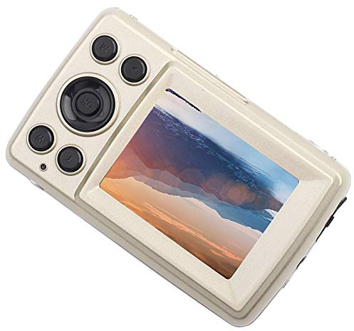 lyrlody 720P HD Compact Digital Cameras, 16 MP 2.4 Inch Digital Camera, Digital Video Camera for Adults, Elderly, Children, 9.5 x 5.5 x 2.5 cm(Gold)