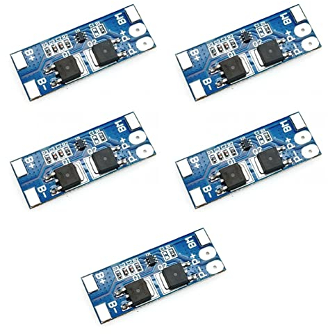 JZK 5 Stück 2S 7,4 V Lithium-Batterieschutz-Board-Modul, 7,4 V 8,4 V 2S BMS PCM Ladeentladungsschutz Board für Li-Ion-Akku 18650