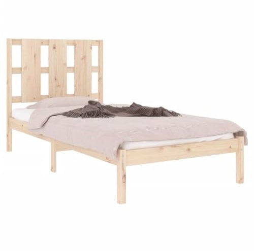 vidaXL Massivholzbett Bettgestell Bettrahmen Lattenrost Einzelbett Holzbett Bett Schlafzimmerbett Schlafzimmermöbel Kiefer 90x200cm