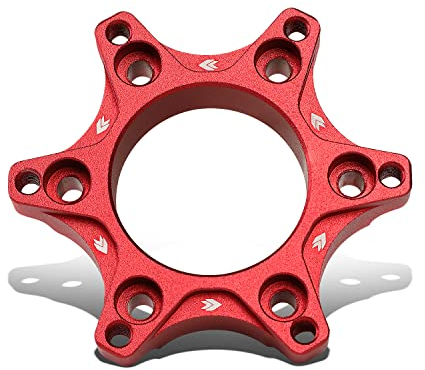 NRG Innovations SRK-LOTH-RD Red Gaming Steering Wheel Hub Adapter Compatible with Logitech G923 G29 G920 G27, 6 X 70mm Bolt Pattern