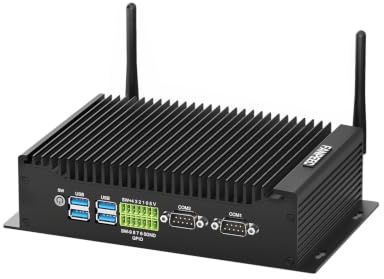 FANPEEC PC Industriel Core i7-10510U 16Go RAM DDR4 256Go M.2 SSD | Sans Ventilateur Mini PC Win 11 Pro, WiFi5 BT4.2, 2xRJ45 LAN, Fanless Ordinateur 2xUSB 2.0, 4xUSB 3.0, GPIO, Power On Auto