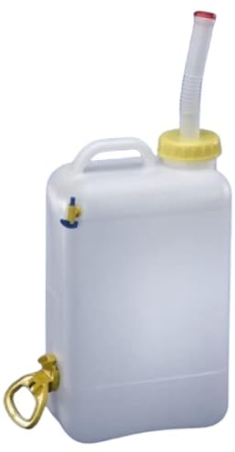Wasserkanister/Befüllkanister mit Auslaufrohr und Entlüftungsventil 16 Liter Camping Wohnwagen Wohnmobil