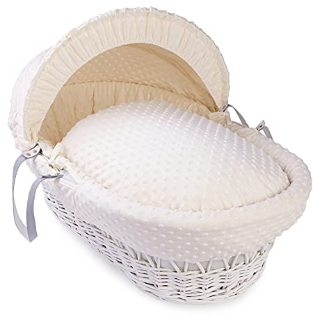 Clair de Lune Dimple Babykorb-Anzieh-/Bettwäsche-Set, Korb Nicht im Lieferumfang enthalten, cremefarben