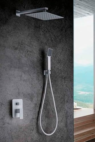 IMEX - Columna de ducha empotrada Dublín blanco mate
