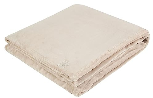 Heat Holders - Extra Soft Winter Warm 1.7 TOG Large Luxury Thermal Fleece Throw Blanket - 180 x 200 cm (Natural, One Size)