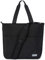 OutSpry Tote Bag Groß, Shopper Tasche Damen Erweiterbar mit mit 14 Zoll Laptopfach und Trolley-Hülle für Reise Arbeit Klinik Uni Schule Sauna, Schwarz