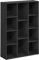 Furinno Luder 11-Cube Wende-Bücherregal mit offenem Regal, Schwarzes Holz