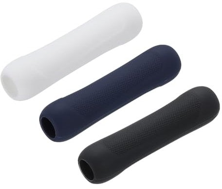 sourcing map 3pcs Pen Grip Silicone Case Silicone Ergonomic Design Sleeve Holder for 1st and 2nd Generation Stylus Pens, White Black Blue