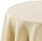 Deconovo Tischwäsche Tischdecke Wasserdicht Tischdecken Lotuseffekt Tischtuch Leinenoptik Tischtücher Abwaschbar, Rund, 140cm, Creme, 1 Stück