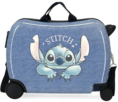 Disney Stich Dance it Out Kinderkoffer, blau, 50 x 38 x 20 cm, starr, ABS, seitlicher Kombinationsverschluss, 34 l, 1,8 kg, 2 Räder, Gepäck, Hand, blau, Talla única, Kinderkoffer