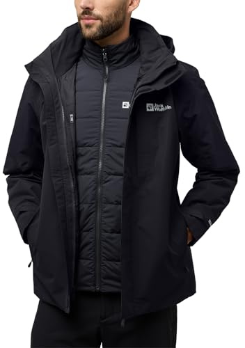 Jack Wolfskin Herren Romberg 3in1 Jkt M, Schwarz, S EU