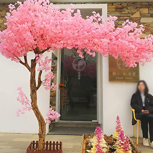 ZHPPED Künstliche Blumen Deko Outdoor Kirsche/Japanischer Kirschbaum Künstlicher Baum/für Zuhause, Hochzeit, Hotel, Einkaufszentrum Dekor,1.8x1m/5.9x3.2ft
