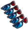 wiianoxd Lot de 5 lunettes 3D anglyphes rouges et bleues pour jeux TV et DVD