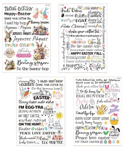 URROMA Osterkerzen-Aufkleber, 8 Stück, Wassertransferdruck, Kerzenaufkleber für Ostern, Party, Dekoration, DIY, Handwerk, Urlaubskerzen