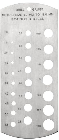 Hardys 25-Piece Stainless-Steel Metric Drill Gauge, 1-13mm, for Drill Bits, Impact Driver Bits and Masonry Drill Bits