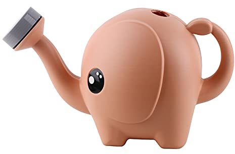 QUINTRA Gießkanne Kleine Elefanten-Gießkanne, blau, rosa, Cartoon-Kinder-Gießkanne, 1,5 Liter, 2,5 Liter Gießkanne, Gartengerät, Dusche (A, One Size)