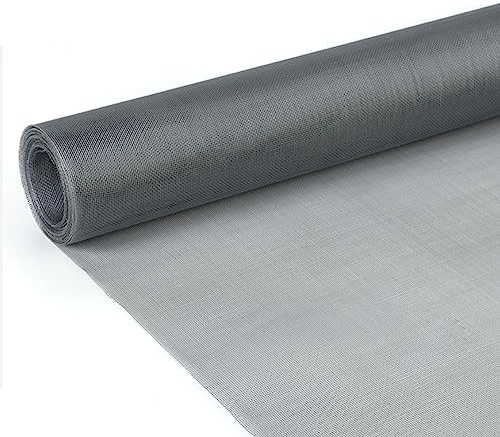 Timizi Malla Mosquitera Rollo 2x4m, Tela Mosquitera por Metros Exterior Resistente a los Rayos UV Malla Antimosquitos, para Ventanas Abatibles. - Gris