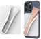 Renholin Silikon-Lippenstift-Handyhülle, Lippenhalter für Handy, selbstklebende Abdeckung für iPhone und Android-Handys (weiß)
