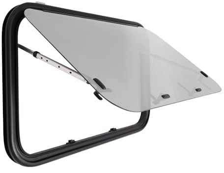 Wohnmobilfenster Universal Wohnwagen Fenster Ausstellfenster, Wohnwagen Seitenfenster Externes Push Fenster mit integriertem Fliegengitter für RV Van Kastenwagen Camper (900x550mm)