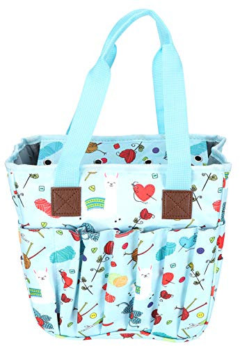 LetCart Aufbewahrungstasche mit Reißverschluss, Wollkugel-Aufbewahrungstasche, zylindrischer Ochsen-Tuch-Organizer, Reißverschluss-Stricktasche, multifunktionales Paket mit kleinen Schafen