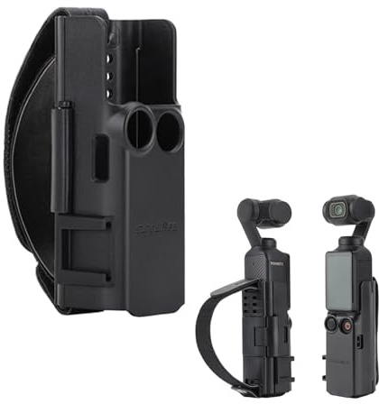 LICHIFIT Poignée d'extension avec dragonne anti-chute pour appareil photo DJI Osmo Pocket 3 - Boîtier de protection avec adaptateur griffe