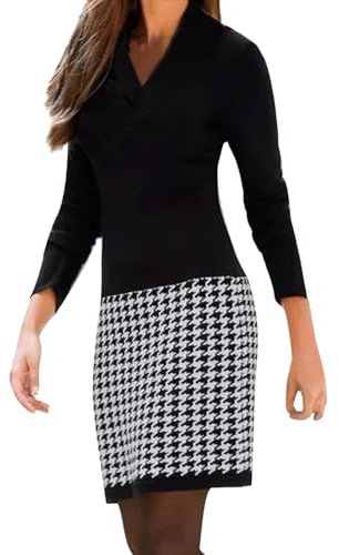 Freizeitkleider Damen Winterkleid Weiß Kurz Strickkleid Mit Rollkragen Schwarz Tolle Strickkleider Strickkleid Mit Rollkragen Schwarz Zauberstern Strickkleid Zweiteiliges Strickkleid HüBsche Party