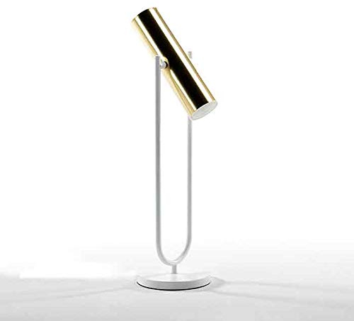 LAMPARA SOBREMESA 14X22X53 METAL ORO/BLANCO