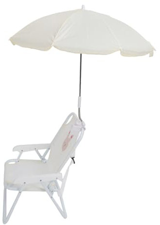 Silla de Playa Plegable, Silla de Playa para Niños, Cómoda Carga de 60 Kg, Multiusos, Ligera con Sombrilla para Picnic (Conejito)