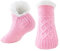 Niorasen Chaussettes Chausson Femme Homme, Pantoufles Antidérapantes Thermiques, Chausson Hiver Polaire Chaussette Chaude, Grosses Chaussettes Pilou Pilou de Noël, Cadeau de Noël, Rose