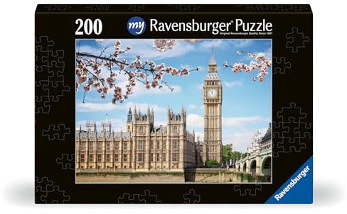 Ravensburger Fotopuzzle 200 Teile mit eigenem Bild Querformat Schwarz | 200 Teile, Zum Selbstgestalten, Personalisierte Fotogeschenke, Für Kinder und Erwachsene