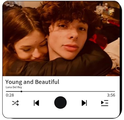 Custom Music Fridge Magnet with Photo & Built-in Player, Personalized Refrigerator Magnet, Customized Album Fridge Sticker Gifts for Couples Music Lovers for Christmas (STYLE01)