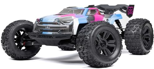 ARRMA RC Truck 1/8 KRATON 4X4 6S BLX BRUSHLESS V6 Speed Truck RTR (Lipo Battery and Charger Not Included) (Blue/Pink), ARA8608V6T2