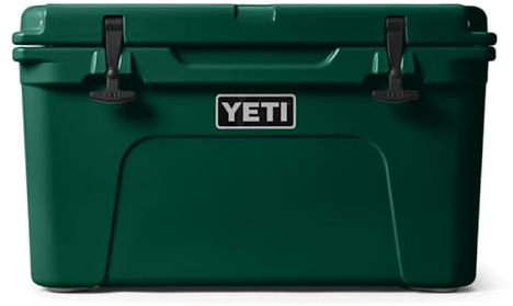 YETI Tundra 45 Cool Box (Black Forest Green) – Rotomolded Portable Cooler Box with PermaFrost Insulation – Fits 54 Cans or 16.8 kg Ice – Tough Ice Cooler for Camping or Fishing – 5 Year Warranty