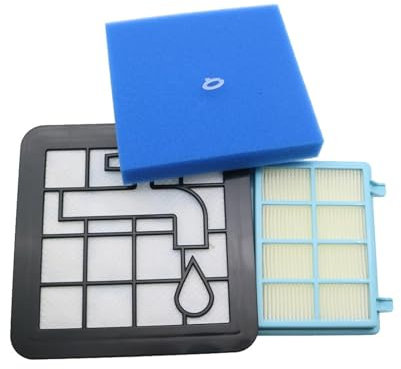 MXHRJDU Kit de Filtro de Espuma de Motor Lavable, Compatible con Philips Piezas de aspiradora Power Pro Compact FC9331/09 FC9332/09 FC8010/01 FC8010(1Set)