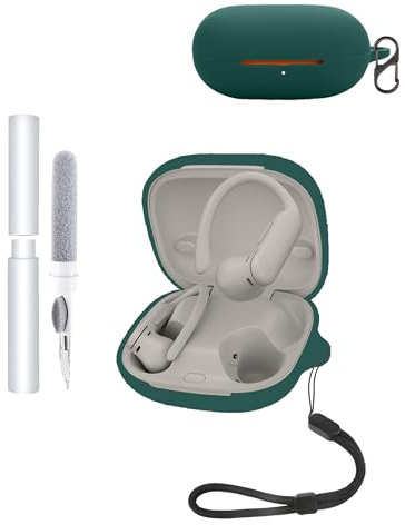 Silicone Protective Case for Beats Powerbeats Pro 2 Wireless Bluetooth Earbuds - Durable and Eco-Friendly Bluetooth Earphone Cover with Precise Holes - Dark Green