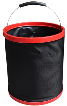 jojomis Faltbarer Wassereimer Waschbecken mit Griff, leichter Angeleimer für Outdoor-Camping