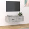 WKIEQACO Mobile TV sospeso grigio cemento 80x36x25 cm in legno ingegnerizzato Centri di intrattenimento e supporti TV