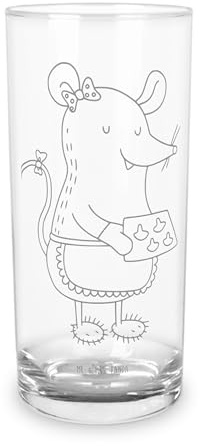 Mr. & Mrs. Panda Glas Maus Kekse 400 ml - Geschenk, Weihnachten, Trinkglas, Weihnachtsbäckerei, Winter, Cocktailglas, Wasserglas, Longdrinkglas, Tumbler, Plätzchen