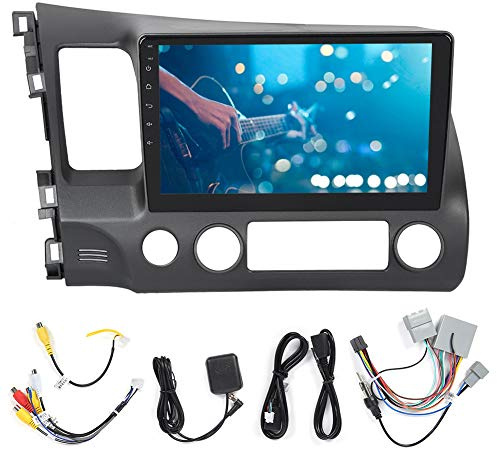 Système de Navigation de Voiture Grand écran 10,1 Pouces Android Tactile GPS 4G Bluetooth Lecteur MP5 Appel Mains Libres Caméra de recul pour 8th 2006 2011