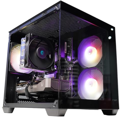 Golook PC Gaming Fisso, R5 4500, RTX 5050 8GB GDDR7, 32GB RAM, 500 GB NVME M.2 Gen4, WiFi, Computer Fisso Essential