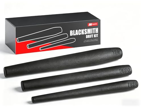 Rogierra Bladesmith Hammer Eye Drift Tool Set, Blacksmith Drift Kit for Forging Tongs, Tomahawk, Axe (3-Pack with Different Sizes)