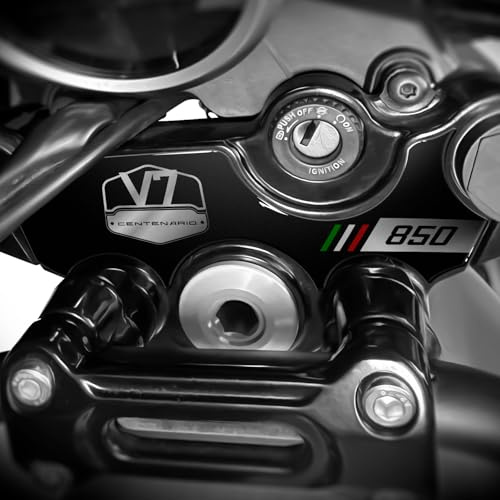 Az Graphishop Adesivo Piastra Sterzo Resina 3D Compatibile Con Moto Guzzi V7 Centenario Protezione da Urti e Graffi Made in Italy API-V7C