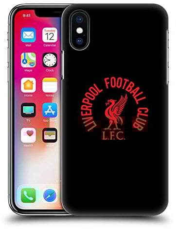 Head Case Designs Officially Licensed Liverpool Football Club Red LFC On Black Liver Bird Hard Back Case Compatible With Apple iPhone X/iPhone XS