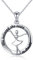 Flyow 925 Sterling Silber Halsketten für Damen Frauen Inspirierende Kette Tanzen-Ballett-Mädchen-Anhänger Gravur She Believed She Could So She Did, 18 Robuste Rolokette