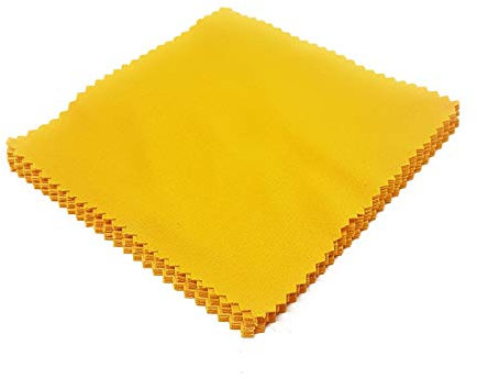 WS UK Microfibre Cleaning Cloths 10x10cm [Yellow, Pack of 10]